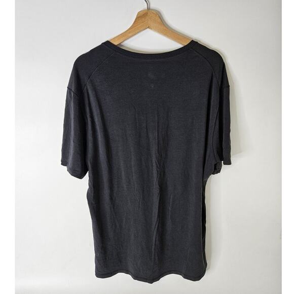 Lululemon Henley Shirt Mens Size M Short Sleeve Performance Stretch Charcole - Picture 3 of 5